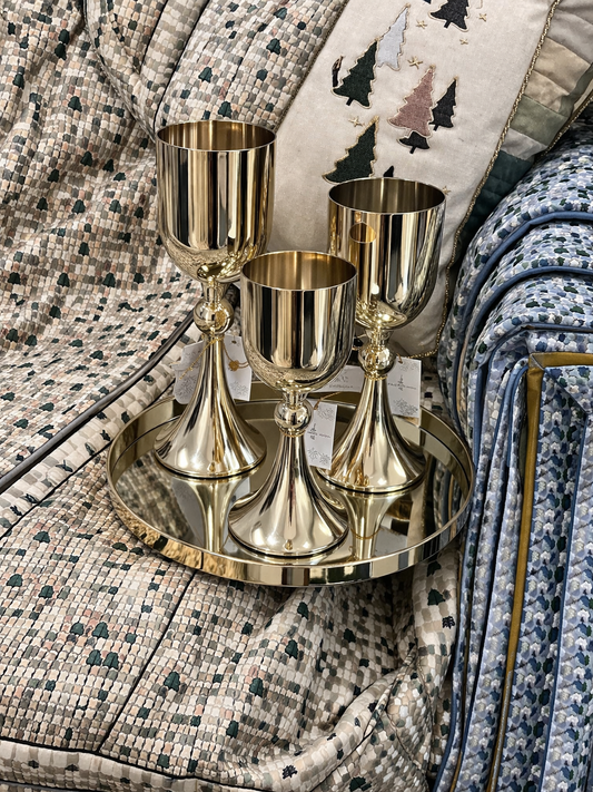 set x 3 copas gigantes. Doradas O Plateadas