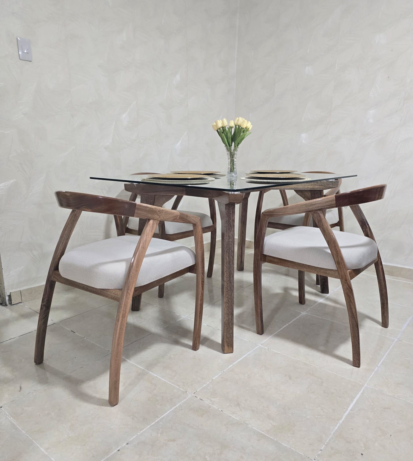 Comedor lineal Flor morado