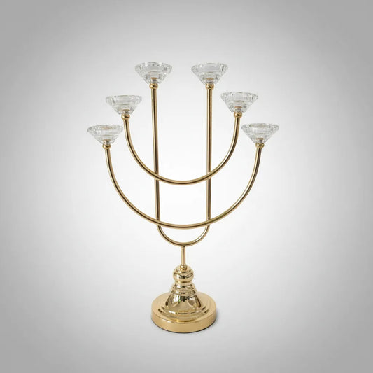 Candelabro Dorado 6 Brazos 50cmx34cm lujo
