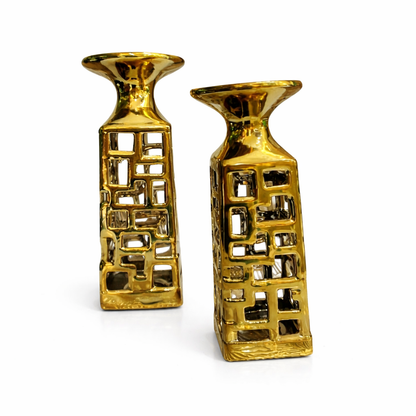 Set x2  Porta Velas Decorativas