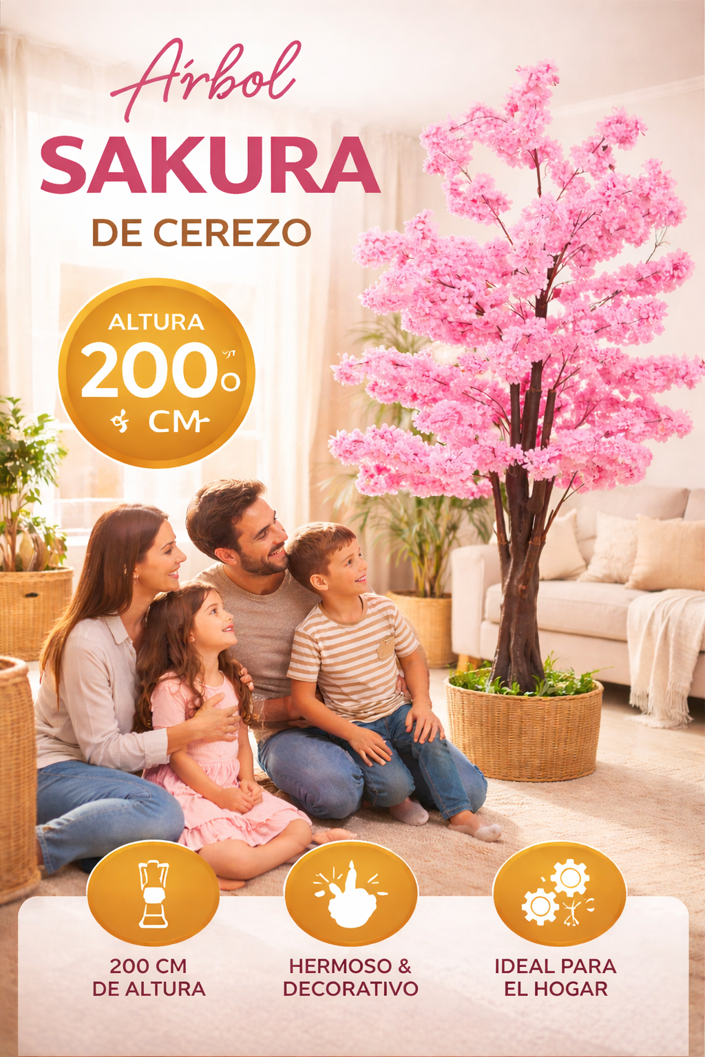 Arbol Sakura Cerezo 200cm