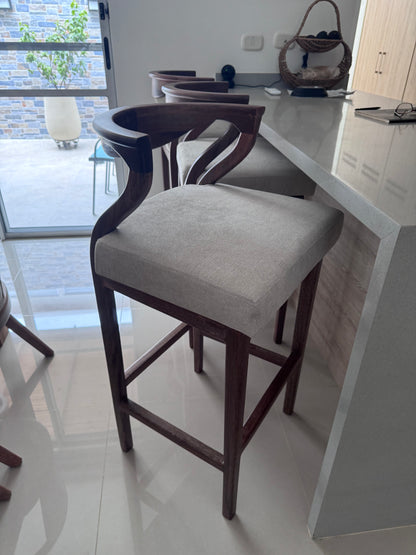 Silla de Barra Curva Flor Morado