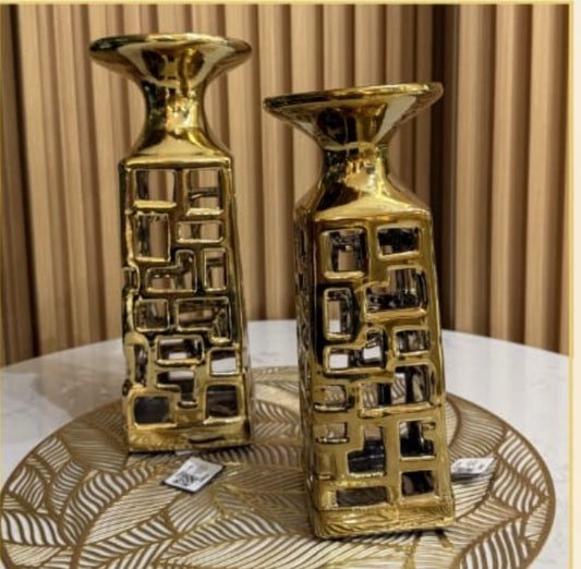 Set x2  Porta Velas Decorativas