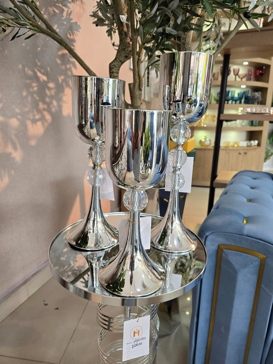 set x 3 copas gigantes. Doradas O Plateadas