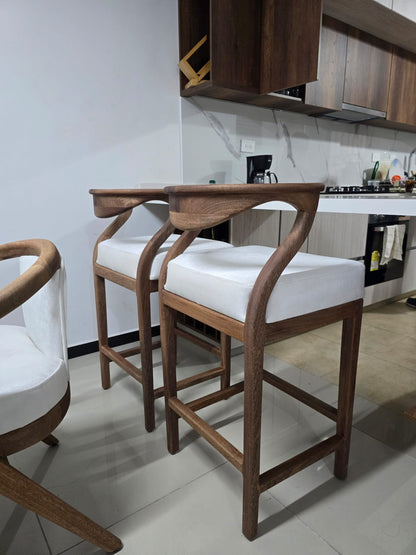 Silla de Barra Curva Flor Morado