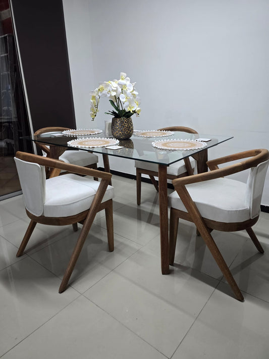 Comedor Cuadrado Lijo 4 puestos 0002