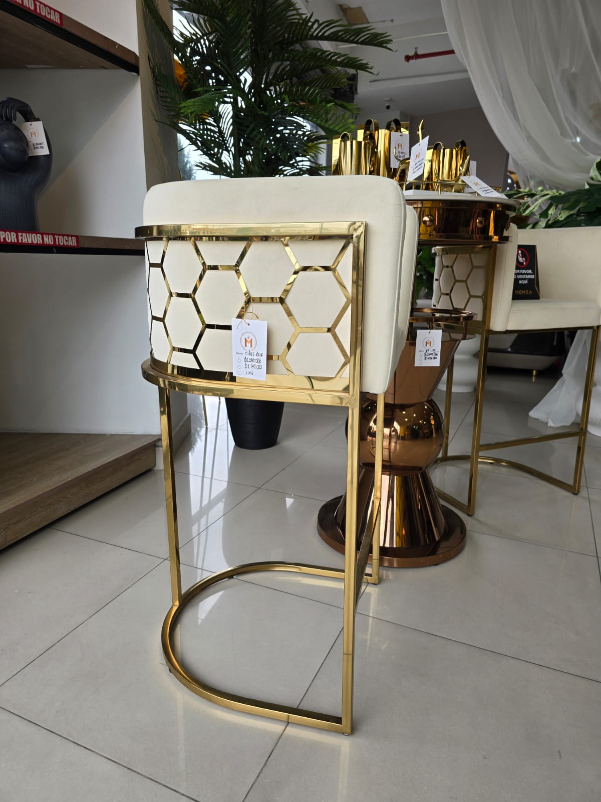 Silla de barra de lujo importada