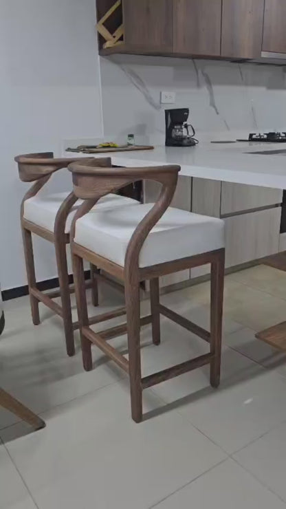 Silla de Barra Curva Flor Morado