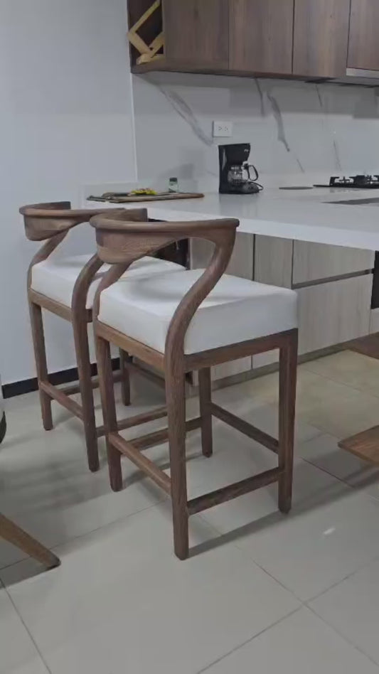 Silla de Barra Curva Flor Morado