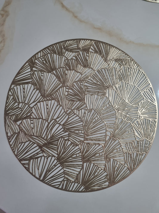 Individual 3 dorado pvc x 4 unidades